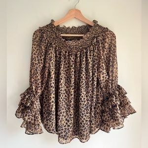 Animal Print CeCe Blouse